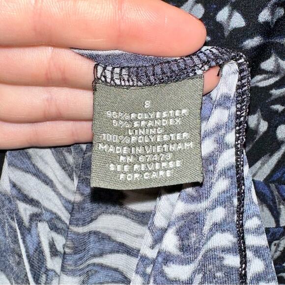 Taylor Abstract Ikat Fit & Flare Dress Size 8 - Picture 7 of 12